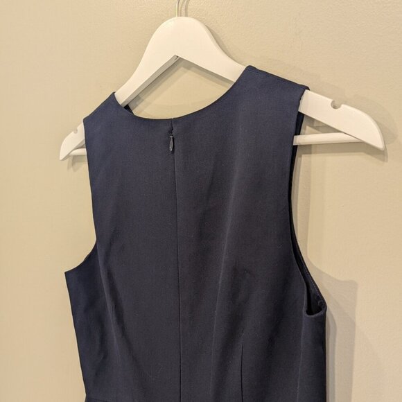 J.Crew Sheath Dress Bi-Stretch Navy Classic Office Suit Seperates - Size 6 - Picture 4 of 8